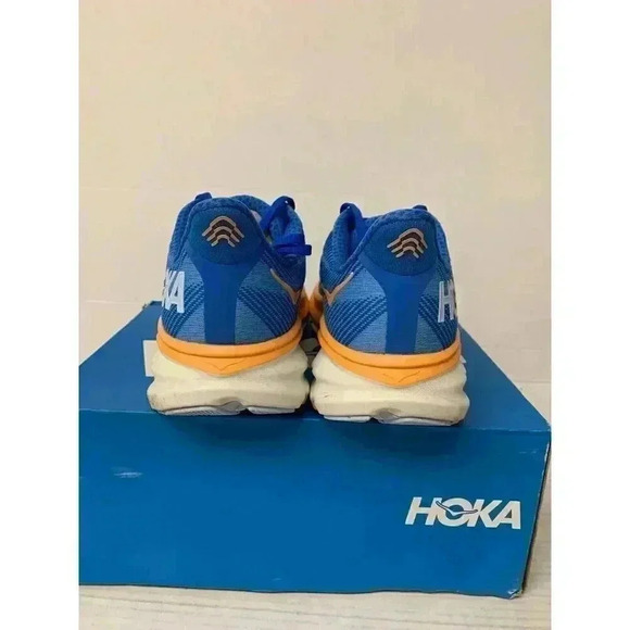 .1373 Hoka Mens Clifton 9, Blue/Orange, Mens Running Shoes-US 9.5 Mens - Picture 6 of 6